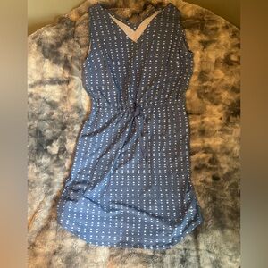 Eddie Bauer Blue and White Patterned Dress